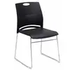 Silla de Conferencia Silla de Entrenamiento Silla de Oficina Simple Silla para Personal Silla de Computadora Silla Reforzada de Tubo Sólido Electrochapado Silla de Plástico para Negociación