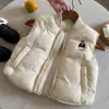 Nuevo Abrigo de Algodón Engrosado para Niños, Nuevo Chaleco de Algodón Bordado de Oso para Niños y Niñas de Invierno, Chaqueta Estilo Japonés