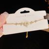 Série Dourada Personalidade Única Tendência Pulseira de Zircônia Luxo Leve Design Versátil Simples Sensação de Alto Padrão Joia de Mão Atacado