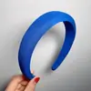 Diadema Francesa Retro con Cabeza de Esponja Corona Alta Borde Ancho Simple Color Sólido Accesorio para el Cabello de Celebridad de Internet de Gama Alta