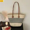Bolsa de Palha Trançada Moda Clássica, Bolsa de Ombro Mais Vendida, Grande Capacidade, Estilo Casual de Praia para Férias, Marca Princess, Em Estoque Atacado