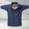 Comercio Exterior Americana M-8XL Tallas Grandes Chaqueta Invierno Holgada Engrosada Padre de Mediana Edad Cálida Chaqueta de Forro Polar