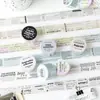Cinta Washi Momo - Serie Muestreo de Mensajes - Pegatinas Decorativas Reutilizables para DIY de Diario Antiguo en Inglés - 6 Diseños a Elegir