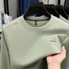 Sudadera con cuello redondo para hombre, algodón de alta calidad, nueva moda casual de otoño, camiseta base holgada de manga larga