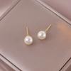 Brincos para Mulheres Estilo Japonês e Coreano Brincos de Pérola para Mulheres Estilo Hepburn Retrô Francês Brincos Simples e Modernos Brincos Populares