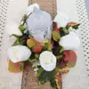 Velas de Folha de Bordo Rosa de Duas Cores, Guirlanda de Flores Artificiais, Atmosfera Romântica, Casamento, Decoração de Casa, Mesa de Natal, Enfeites de Quarto