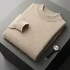 Suéter de Cachemira de Cuello Medio Alto Nuevo para Otoño e Invierno, Suéter de Punto para Hombre, Ropa Interior de Punto, Suéter de Lana Holgado, Negocios