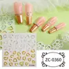 Zhengxiang Cyber Celebrity INS Pegatina de Uñas con Relieve 5D Pegamento Suave Amor Año Nuevo Pegatina para Uñas DIY Conejo de Cristal Año Pegatina para Uñas