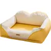 Cama Sofá para Cachorro Nuvem Primavera e Verão, Cama Envolvente Confortável com Proteção para o Pescoço para Gatos Teddy e Ragdoll, Cama Quadrada para Pet, Transfronteiriça
