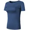 Camiseta ajustada y elástica para yoga, fitness, adelgazante, para mujer, para correr de noche, reflectante, de secado rápido, de red roja, manga media fina.