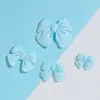 Laços Azul Claro Grandes e Pequenos Cola Creme Artesanal DIY Capa para Celular Ímã de Geladeira Material para Joias de Cabelo Acessórios de Resina