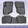 Adecuado para Mitsubishi Outlander Phev 2018-2022 Tapetes de Piso TPE Tapetes de Cajuela 3D