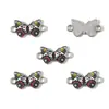 Acessórios de Joias Populares DIY Borboleta Estampada Pingente Duplo Acessórios Componentes de Joias Fecho de Elo para Pulseira W566