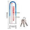 Cerradura para Puerta de Cristal Cerradura de Embutir en Forma de U Aleación de Zinc Antirrobo Cerradura para Puerta de Tienda 35-560mm Múltiples Especificaciones