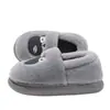 Pantuflas de Algodón para Hombre con Espalda Cerrada, para Otoño e Invierno, de Felpa Cálida para el Hogar, de Suela Gruesa Antideslizante, Zapatos de Algodón con Dibujos, Usables en Exteriores