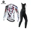 Xintown Patrón Sombra Ropa de Ciclismo de Otoño Nueva Ropa de Ciclismo Ropa de Ciclismo de Otoño para Mujer Traje Largo