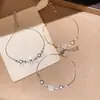 Pulseira Ajustável Flor de Floco de Neve de Zircônia, Fresca e Estilosa, Acessório de Moda Versátil com um Toque de Luxo Leve e Acabamento de Alta Qualidade