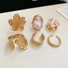 Anillo Geométrico de Resina Retro Artístico Nicho Alto Grado Índice Simple Moda Versátil Joyería para Mano Venta al por Mayor