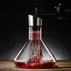 Decantador de vino en forma de U de cristal para el hogar, mezclador de vino creativo y moderno, juego de copas de vino, estante todo en uno