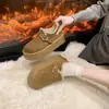 Sapato Birkenstock Pelúcia Vintage Solado Grosso Cobertura Total Feminino 2026 Novo Outono/Inverno Exterior Aumenta Altura Antiderrapante Quente Neve Algodão