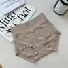 Algodão de Xinjiang 7A Roupa Íntima Antibacteriana de Cintura Alta para Mulheres Algodão Puro Boxer Briefs Sem Costura Leve Respirável Sensação Zero Pressão Calcinhas Triângulo Plus Size