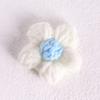 Broche feito à mão em malha Puff Flower Hyun Estilo elegante Acessórios de renda Gancho de mão Tecido Flor Acessórios de roupas Acessórios