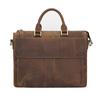 Nova Bolsa Masculina de Couro Retro Retro Nova Americana de Couro Crazy Horse de Couro 14 polegadas Bolsa de Computador Ombro Crossbody Bolsa de Mão Pasta