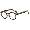 Óculos Antiazul Novos Europeus e Americanos Tendência Masculina Armação Redonda Retrô Lentes Planas Feminino Personalizado Pregos de Arroz Armação de Óculos Transfronteiriça