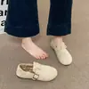 Sapatos Mocassins Slip-On Preguiçosos Quentinhos de Camurça com Pelúcia Adicional Sapatos de Algodão Sapatos Birkenstock para Mulheres Retrô Literário Bico Redondo Pelúcia