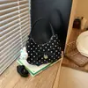 Bolsa transversal/de ombro feminina nova moda verão 2026, poá simples, fresh, com laço, corrente tendência