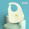 Ins Babero Explosivo para Bebé Babero Impermeable de Silicona para Niños Bolsa para Escupir Arroz de Bebé Sin Lavar Verano