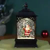 Lámpara de Viento Navideña Lámpara de Cristal Lámpara de Papá Noel Decoración para Fiesta de Navidad Adornos Navideños Regalos de Navidad