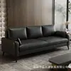 Sofá moderno minimalista marrón con cojín de asiento cuadrado y mullido, lujo ligero para sala de estar del hogar, se puede combinar para espacios pequeños y grandes