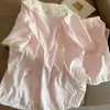 Pijama Rosa de Rilakkuma para Mujer con Cuello de Muñeca, Conjunto de Dos Piezas de Cardigan y Shorts de Manga Corta de Verano, Ropa de Casa para Niña