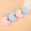 Almofada de Polegar em Formato de Coração, Uso Duplo para Seco e Úmido, Não Absorvente, Fixação de Base em Pó, Mini Beauty Blender, Pó Solto Cosmético