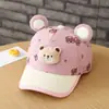 Chapéu Infantil Estilo Primavera e Outono Super Fofo Boneco Ursinho Bonito Boné de Baseball Infantil Respirável Viseira Protetora do Sol