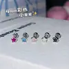 Aretes de Acero de Titanio Médico con Zirconia de Colores, Mini Estrella, Clavos para Hélice Auricular, Exquisitos Clavos para Cóclea, Diseño de Nicho
