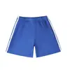 Shorts Esportivos de Tela para Crianças Verão Listras Laterais Respirável Secagem Rápida Calças para Meninos Soltas Casuais Comprimento no Joelho Transfronteiriço