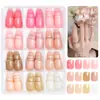 Caja de 24 Colores Amazon Uñas Postizas para Adultos Forma Almendra Mate Coloridas Uñas Falsas