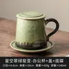 Caneca de cerâmica de fábrica com tampa separação de água e chá xícara de chá com pires xícara de escritório LOGOTIPO pessoal