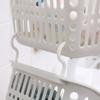 Cesta de armazenamento de gancho doméstico, cesta suspensa de cozinha, banheiro, cosméticos, cesta de armazenamento, cesta de plástico, cesta de armazenamento