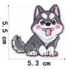 Jianxing punto cachorro Husky Madera perro bordado tela pegatinas computadora bordado logo ropa decoración parche original
