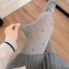 Medias Finas Grises Ceniza Primavera y Otoño Serie Miu Ligeramente Transparentes Rayas Verticales Leggings Gris Oscuro Medias Gruesas para Mujer