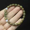 Pulsera de Sándalo Verde con Fragancia de Gota de Agua Dulce, Pulsera Ruyi Vintage para Mujer, Estilo Simple, Cuentas de Oración, Regalo de Joyería
