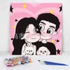 20*20 Pintura al Óleo Digital de Dibujos Animados de Anime Pintura Decorativa DIY para Colorear Hecha a Mano para Niños Stock Listo Pintura al Óleo Digital al por Mayor
