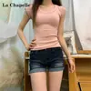Shorts Jeans Azul Escuro para Mulheres, Tendência Versátil Verão 2025 Novo Estilo, Cintura Alta Apertada Barra Dobrada Shorts Hot Girl Linha A