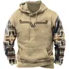 Sudadera Retro para Hombre con Estampado 3D, Sudadera con Capucha Deportiva Casual para Hombre, Estación Independiente de Amazon Transfronteriza