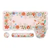 Alfombrilla Grande para Escritorio Borde Ondulado Estilo Floral Fresco Ins Transfronteriza Amazon Temu Antideslizante Alfombrilla para Ratón de Oficina Teclado