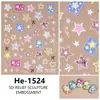Redanco5D Estampado Ins Popular Caricatura Pegatina para Uñas Estrella de Mezclilla Pegatina Estéreo para Uñas He1526