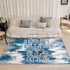 Alfombrilla de Suelo Estilo Deportivo Retro Americano Transfronteriza de Amazon Alfombrilla de Pie de Felpa de Cristal de Dibujos Animados Alfombrilla de Cama de Imitación de Cachemira para Dormitorio